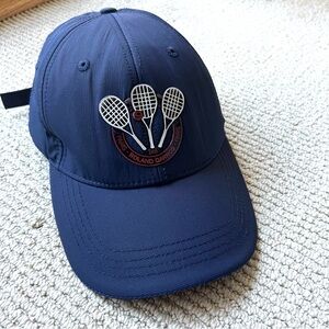 Roland Garros Blue Tennis Hat Cap Racquet Logo Adjustable NEW